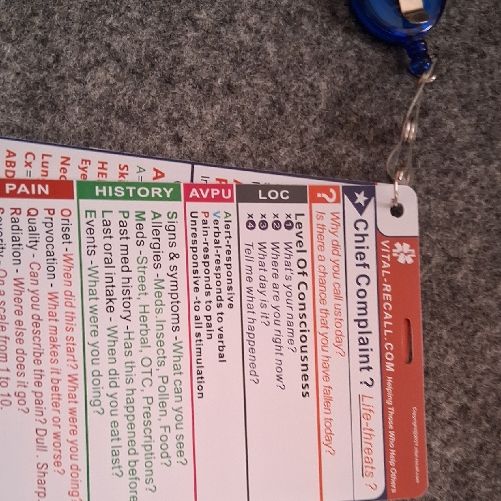 Emergency Medical ID Card with Orange Accent